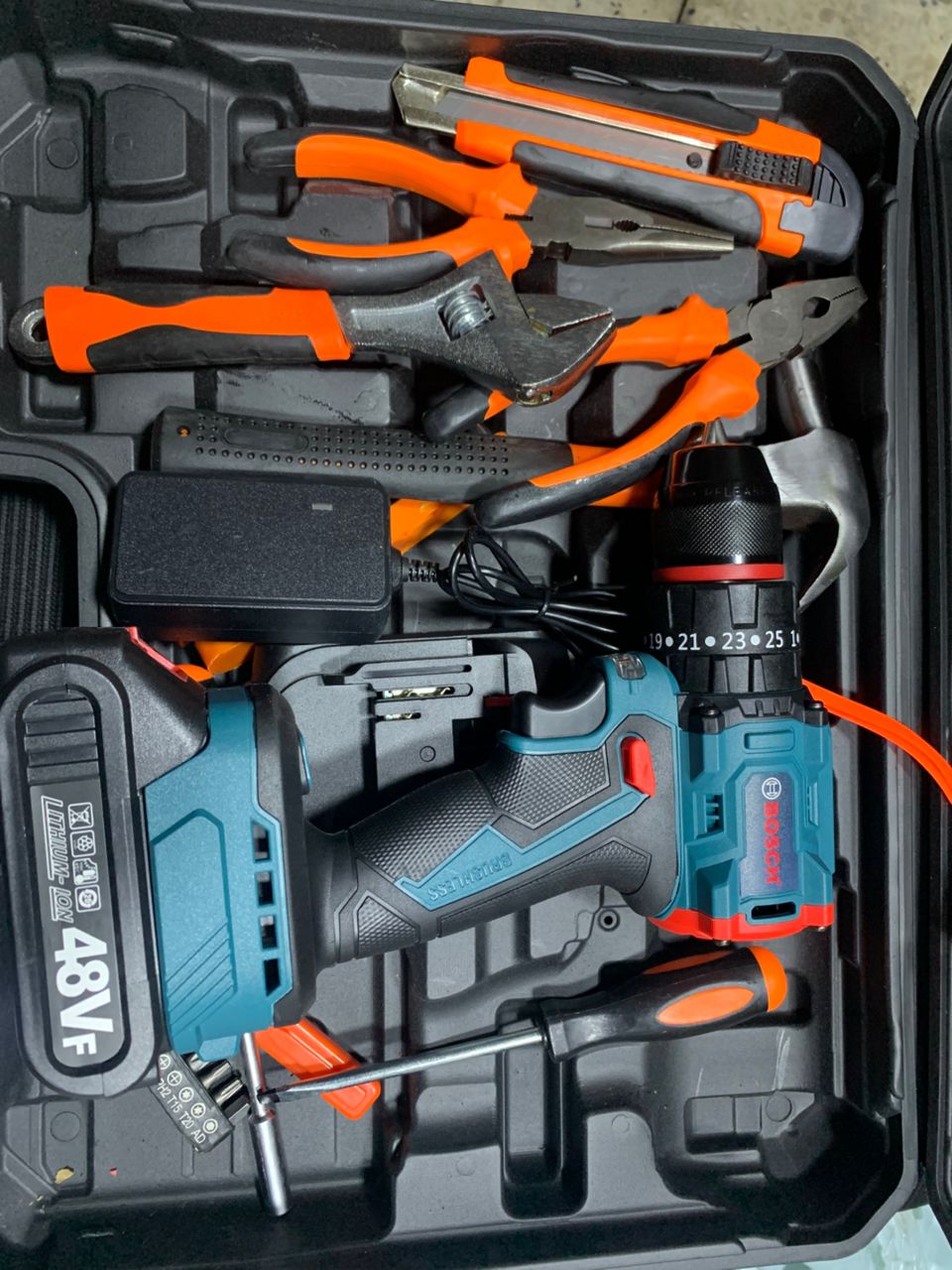 طقم دريل/مفك BOSCH 48V — أداء احترافي في علبة واحدة