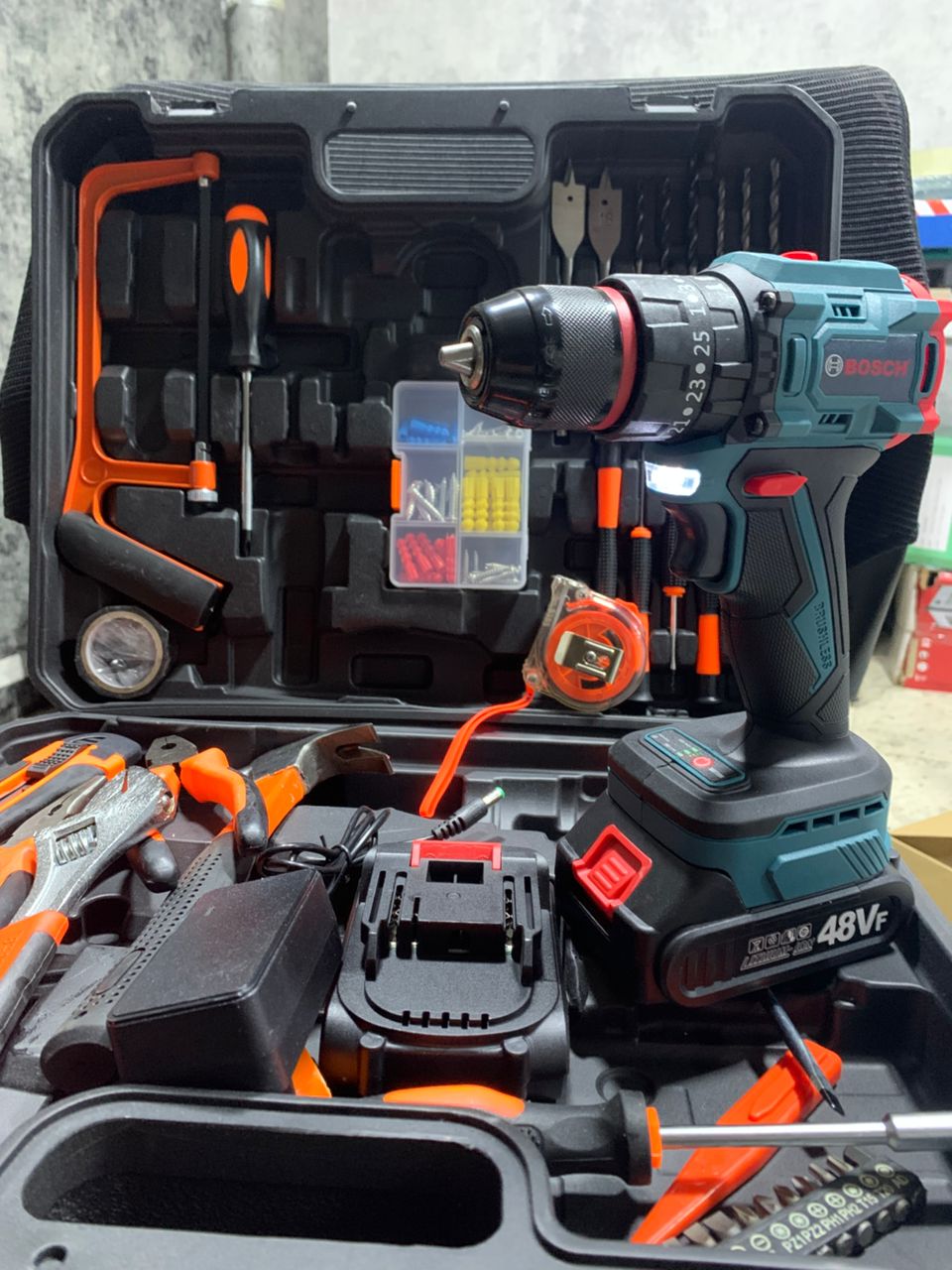 طقم دريل/مفك BOSCH 48V — أداء احترافي في علبة واحدة