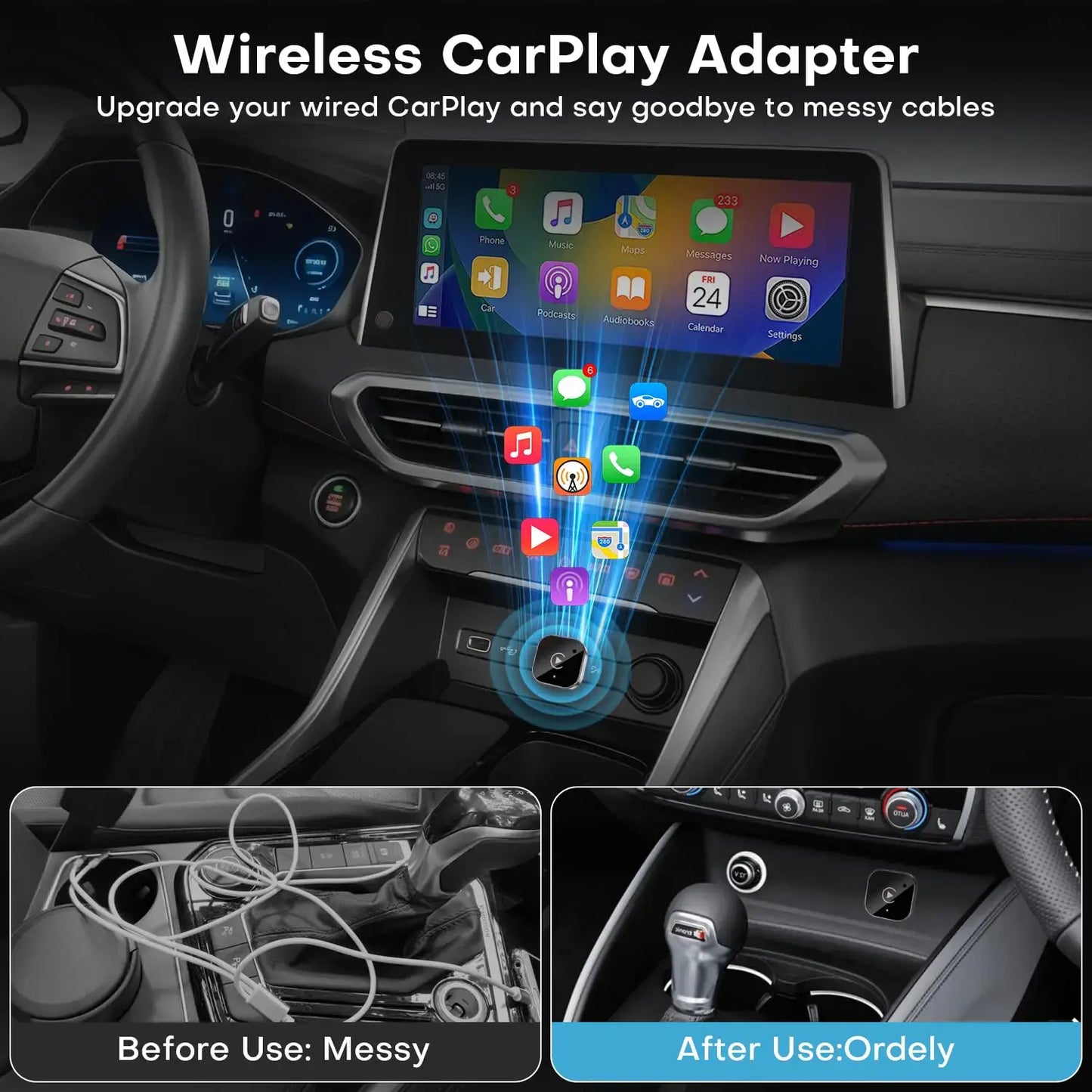 🚗 محوّل CarPlay لاسلكي – وداعًا للأسلاك المزعجة